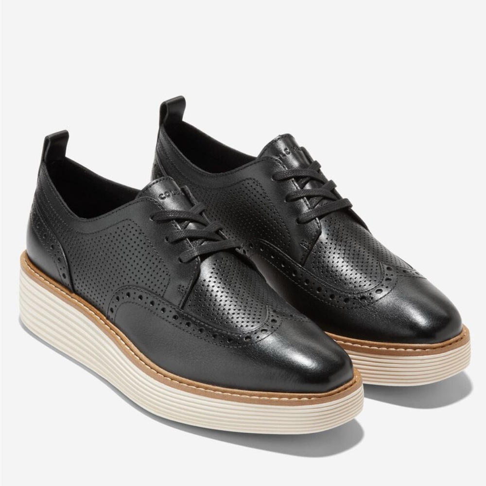 Cole Haan original grand platform wingtip oxford